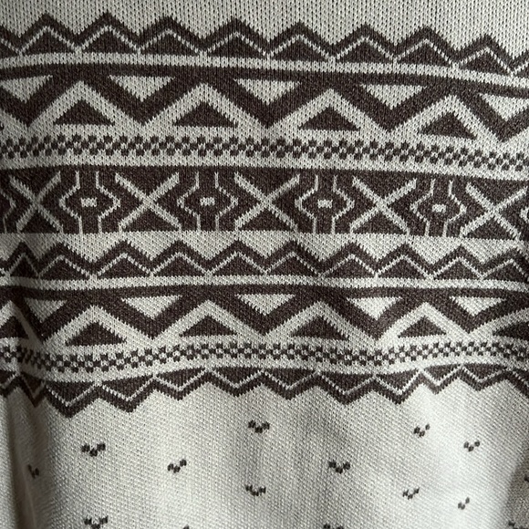 LOFT Outlet 100% Cozy Cotton Fair Isle Cardigan Sweater with Collar - XL - Picture 8 of 10